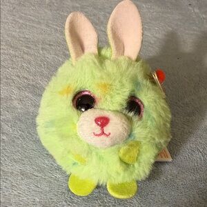 Ty Green and White Bunny Plush Toy